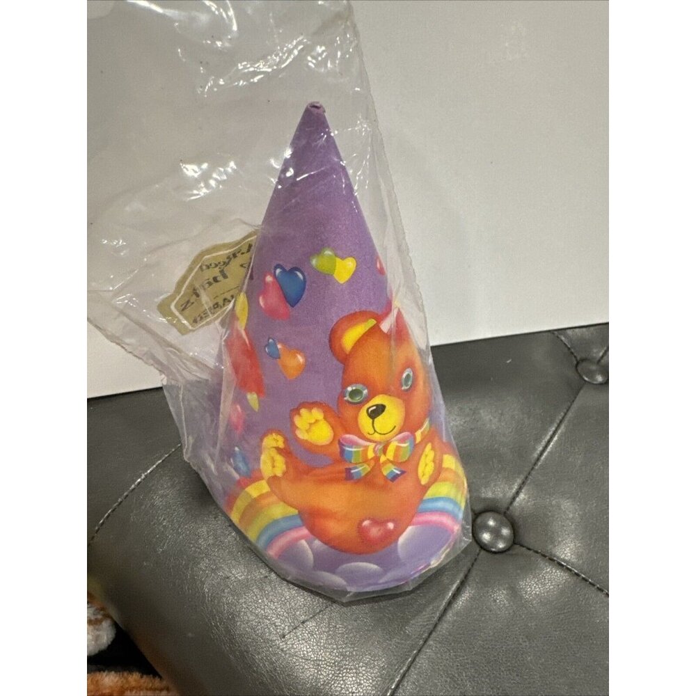 Vintage Pack Of 4 Lisa Frank Party Hats Bears B42